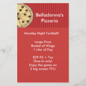 Pizza Pizzaria Italiaans restaurant Sjabloon flyer (Achterkant)