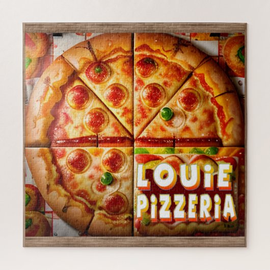 Pizza Pizzeria Design Legpuzzel (Verticaal)