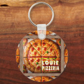 Pizza Pizzeria Design Sleutelhanger (Voorkant)