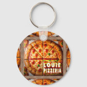 Pizza Pizzeria Design Sleutelhanger (Achterkant)