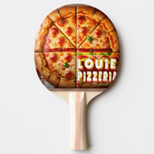 Pizza Pizzeria Design Tafeltennisbatje (Voorkant)