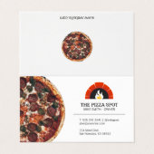 Pizza Place Carte de visite (Extérieur déplié)