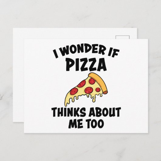 Pizza plak van pizza grappige uitdrukking fast foo briefkaart (Voorkant / Achterkant)