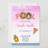 Pizza Pool Birthday-uitnodigingen Kaart (Voorkant)
