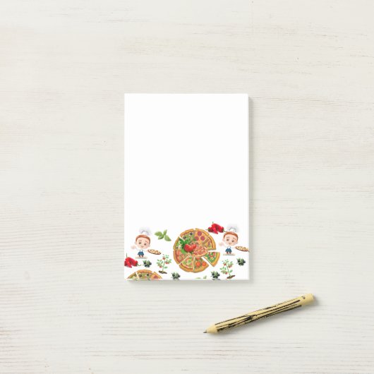 Pizza Post-it Notes (Sur un bureau)