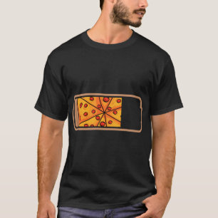 Pizza Power Slice Batterij Pizzeria Pizzaiolo Ital T-shirt