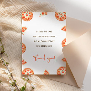 Pizza Premier anniversaire Carte de remerciements