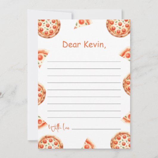 Pizza Premier Anniversaire Fête Heure Carte Capsul (Devant)