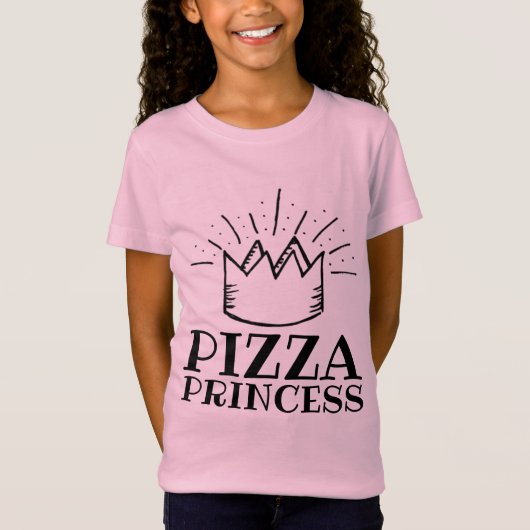 PIZZA PRINCESS FILLES T-SHIRTS (Devant)