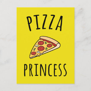 Pizza Princess Funny Quote Briefkaart