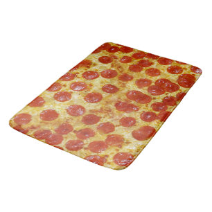 Pizza Print op Bath Mat