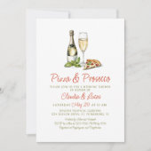 Pizza Prosecco Couples Wedding shower Invitation (Devant)