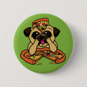 Pizza Pug-knoppen Ronde Button 5,7 Cm (Voorkant)