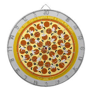 Pizza Puns Personalized Pepperoni Pizza w/Toppings Dartbord