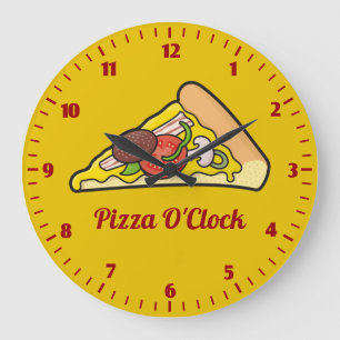 Pizza punt grote klok