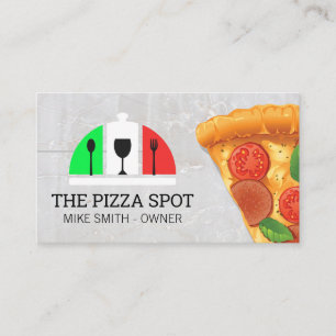 Pizza punt Italiaanse Logo van restaurants Visitekaartje