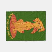 Pizza Puppy Fleece Deken (Voorkant (Horizontaal))