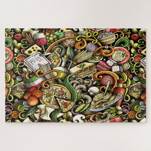 Pizza Puzzle Large Legpuzzel (Horizontaal)