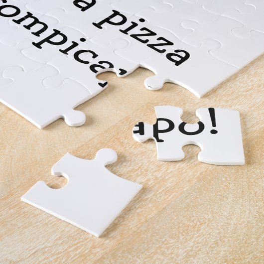Pizza Puzzle with Funny Italian (Italiano) Quote (Côté)