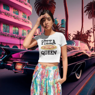 PIZZA QUEEN LADIES FUNNY T-shirts