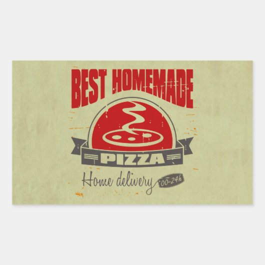 Pizza Rechthoekige Sticker (Voorkant)