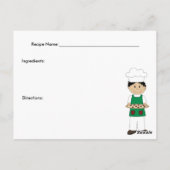 Pizza Recipe Card Briefkaart (Achterkant)