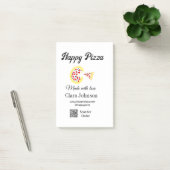Pizza restaurant cafe pizzeria scan QR-code bestel Post-it® Notes (Kantoor)