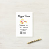 Pizza restaurant cafe pizzeria scan QR-code bestel Post-it® Notes (Op bureau)