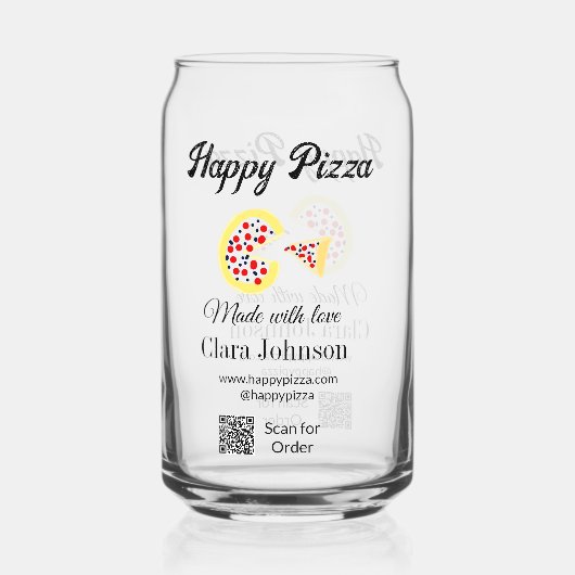 Pizza restaurant cafe pizzeria scan QR code order  (Recto)