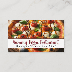 Pizza Restaurant Catering Service Evenementen Visitekaartje