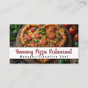 Pizza Restaurant Catering Service Evenementen Visitekaartje