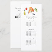 Pizza restaurant / food truck Carte Menu (Devant / Derrière)