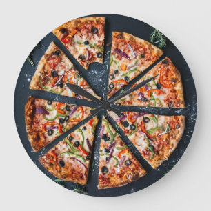 Pizza Restaurant Italien Art Horloge