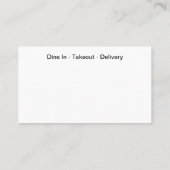 Pizza Restaurant italien Carte de visite moderne (Dos)