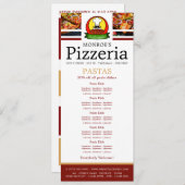 Pizza Restaurant, Pasta Slank Menu (Voorkant / Achterkant)