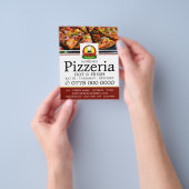 Pizza Restaurant, Pizzeria Menu Adverteren Flyer (Hand)