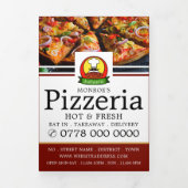 Pizza Restaurant, Pizzeria Menu Tri-Fold Flyer (Cover)