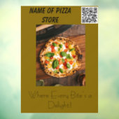 Pizza Restaurant Window Cling Raamsticker (Vel 3)