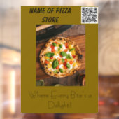 Pizza Restaurant Window Cling Raamsticker (Vel 2)