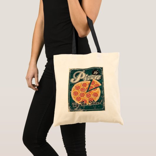 Pizza Retro Tote Bag (Voorkant (product))