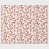 Pizza Retro Valentijns inpakpapier (Vlak)