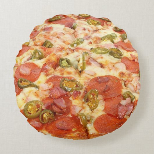 Pizza Rond Kussen (Voorkant)