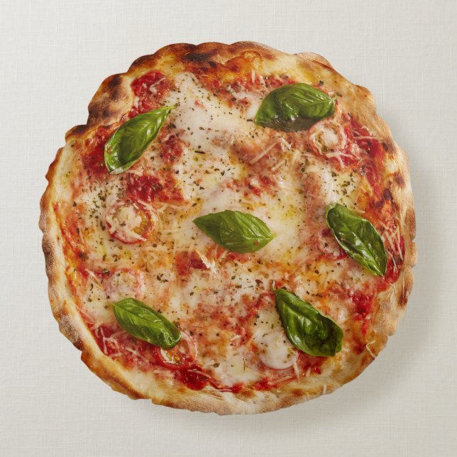 Pizza Rond Sierkussen Rond Kussen (Voorkant)
