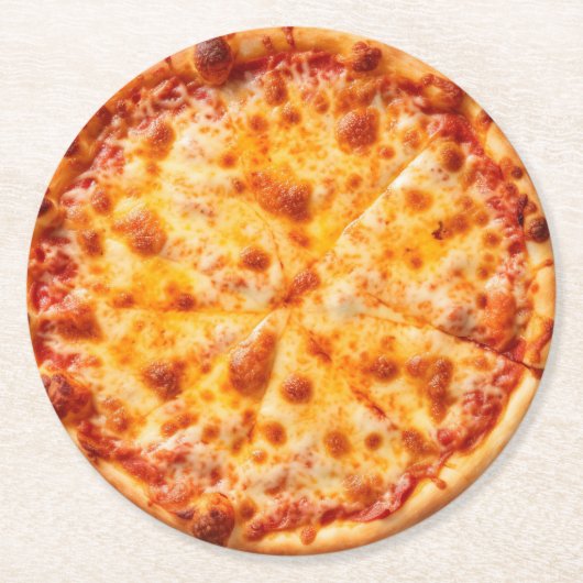 Pizza Ronde Kartonnen Onderzetter (Voorkant)