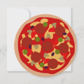 Pizza ronde pour enfant sur mesure Invitation à la (Devant)
