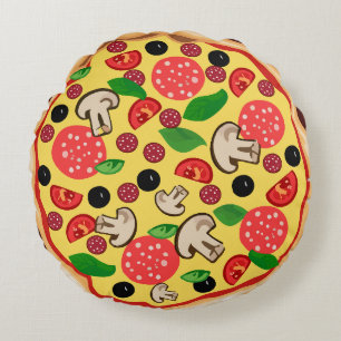 PIZZA ROUND drôle COUSSIN