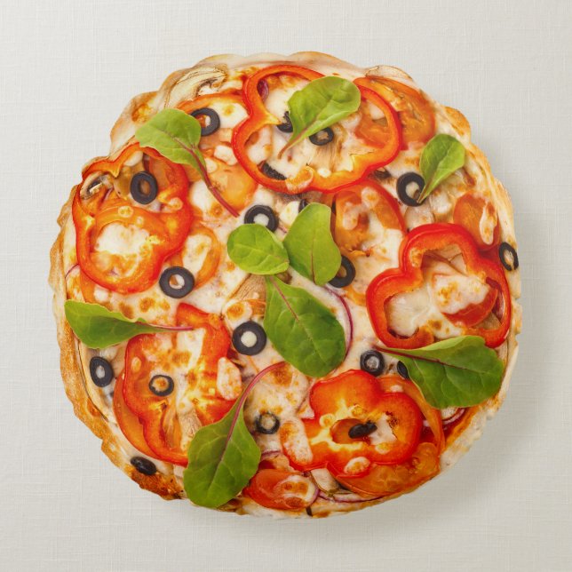Pizza Round Pillow Rond Kussen (Voorkant)