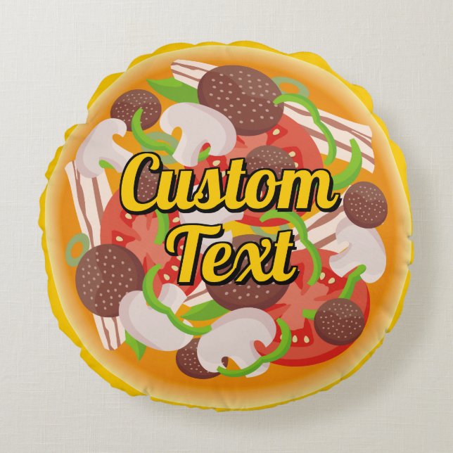 Pizza Round Pillow Rond Kussen (Voorkant)