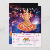 Pizza-ruimtetekat Kaart (Voorkant / Achterkant)