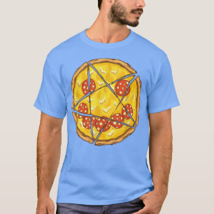 Pizza satan Occultism Pentagram Gothic Pizza Baker T-shirt